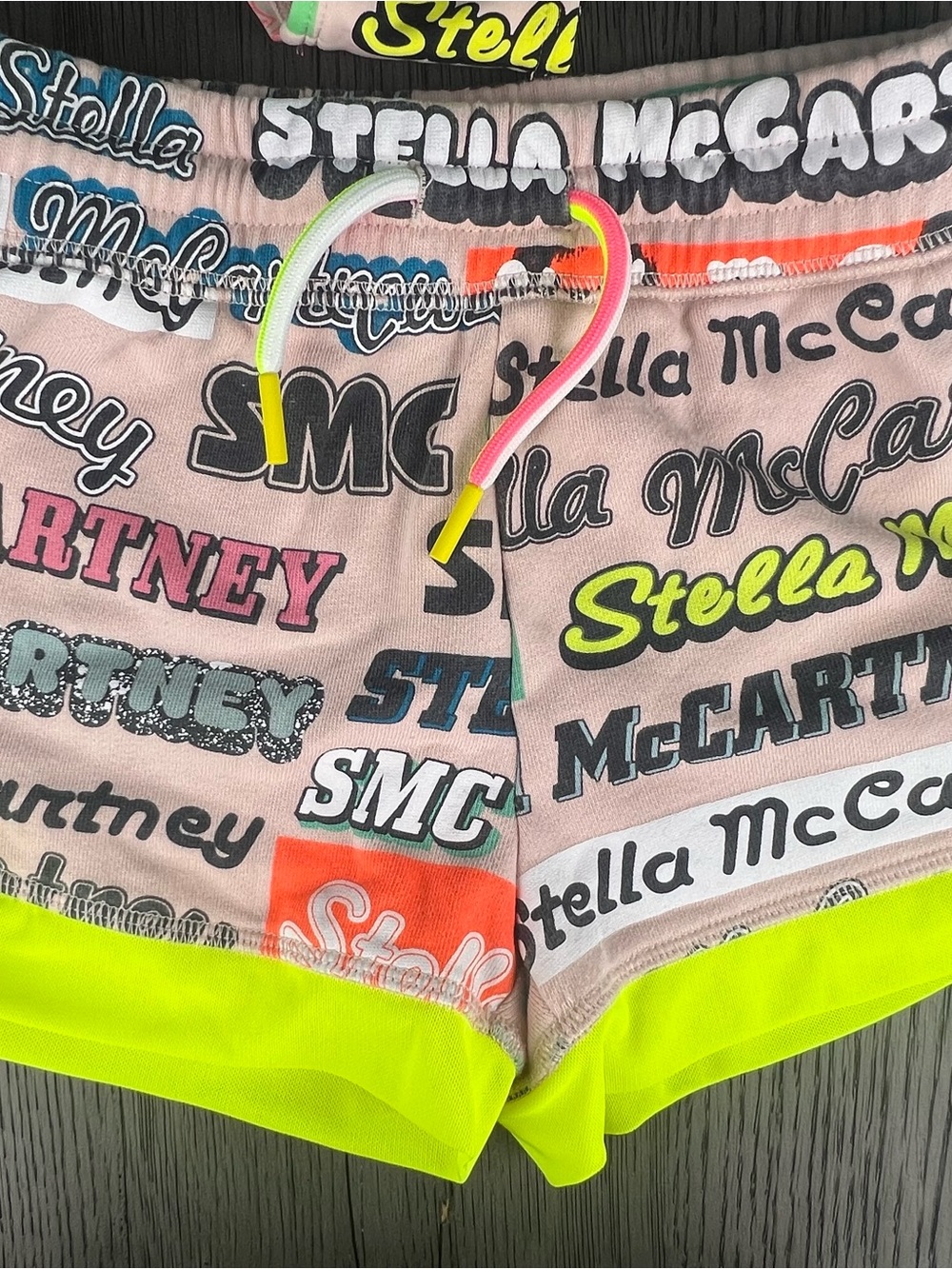 Stella McCartney Kids Sport Logo Print Swimsuit and matching Shorts - Picture 5 of 12